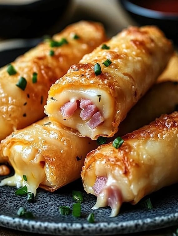 Cheesy Ham Roll Ups Recipe: Homemade Appetizer (digital Download