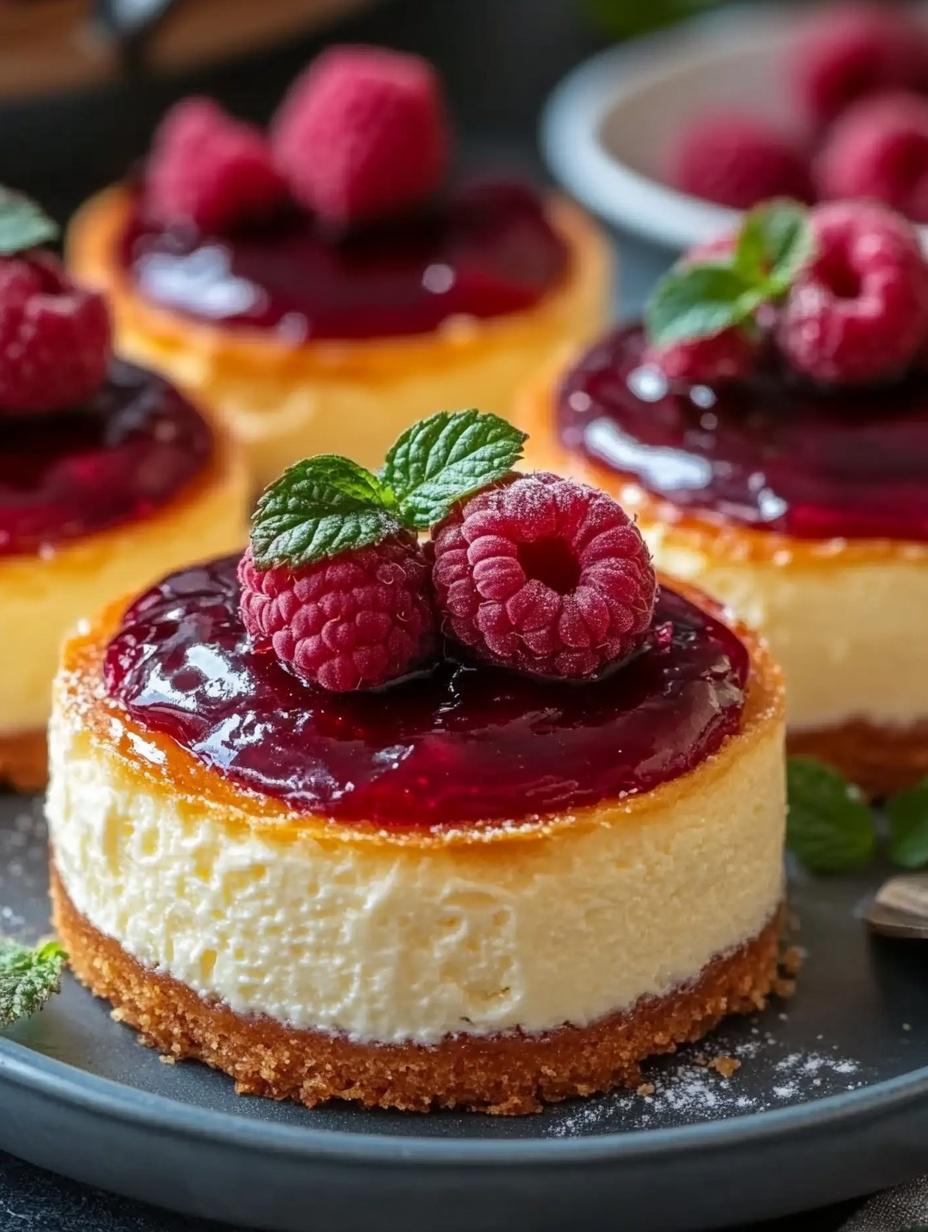 EASY RECIPE for Mini Raspberry Cheesecake Recipe: Elegant Dessert (PDF ...