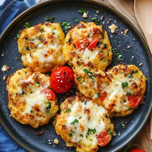 BEST RECIPE For Homemade Cheesy Mashed Potato Fritters Recipe | Easy Baked Side Dish | Printable Digital Recipe Download PDF.
