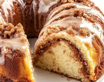 Cinnamon Swirl Bundt Cake Recipe: Digital Download