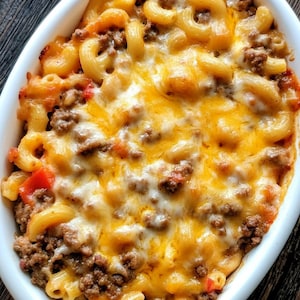 Cheesy Beef Macaroni Casserole Recipe: Homemade Comfort Food (Digital Download)