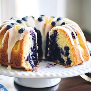 Blaubeer Gugelhupf Rezept: Selbstgemachte Zitronenglasur (PDF)