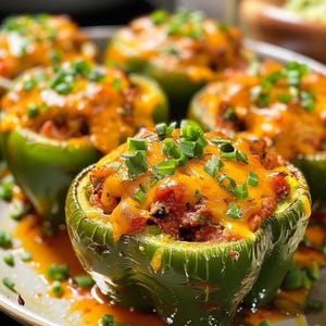 Cheesy Stuffed Bell Peppers Recipe: Easy Dinner (Digital Download)