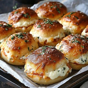 Cheesy Ricotta Garlic Bread Rolls Recipe (Printable PDF)