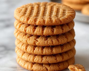 RECETTE FACILE de biscuits au beurre de cacahuète faits maison : téléchargement numérique rapide (PDF)