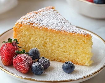 Ricetta della torta soffice al burro e vaniglia / Dolce in stile pasticceria (Download PDF)