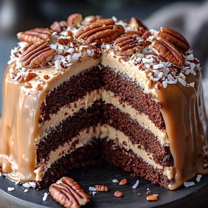 German Chocolate Cake Recipe: Easy Homemade Dessert (Digital Download)