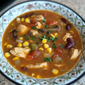 EASY RECIPE For Hearty Chicken Vegetable Soup Recipe: Fast One-Pot Dinner (Printable PDF)