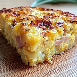 BEST RECIPE For Homemade Cheesy Ham and Potato Frittata Recipe Download.