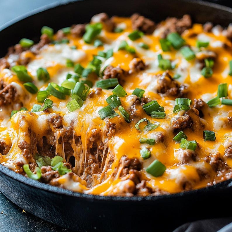 EASY RECIPE for Cheesy Ground Beef Skillet Recipe: Fast One-pan Dinner ...