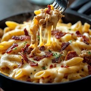BEST RECIPE For Cheesy Chicken Bacon Ranch Pasta Bake Recipe Download.