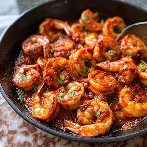 Würziges Knoblauchbuttergarnelen-Rezept: Tomatensauce (Digitales PDF)