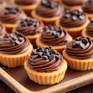 Mini Chocolate Chip Cookie Cups Recipe: Fudge Frosting (PDF Download