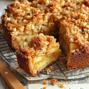 EASY RECIPE For Apple Crumb Cake Recipe: Bakery-Style Baking (PDF Download)