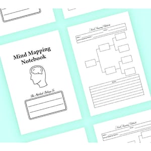 Druckbares Mind Mapp Notizbuch, 6×9, PDF, No-Bleed KDP Interior & Zukunftsplan Tracker, US letter Größe, digitaler Download