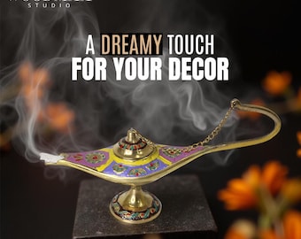 Vintage Rustic Brass Aladdin Lamp | Rare Antique Magic Genie Collectible | Shelf & Gift Ideas