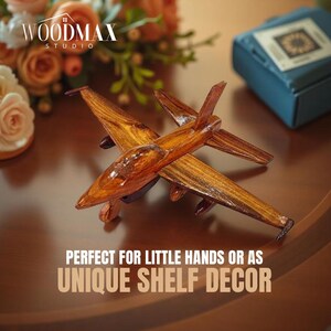 JF-17 Thunder Wooden Fighter Jet | Handmade Military Plane Model | Wooden Aircraft Toy | Pakistan Air Force Gift | Jet Plane Decor  Aviation