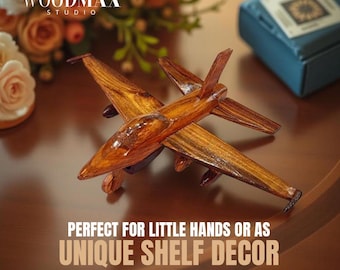 2 Handmade Wooden JF-17 Thunder Fighter Jet Model: Pakistan Air Force