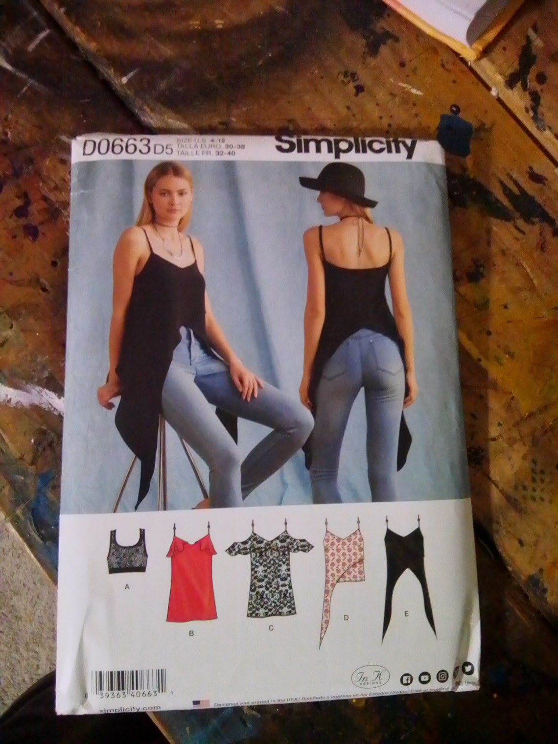 Simplicity Tank Top Pattern Uncut Size 412 Etsy
