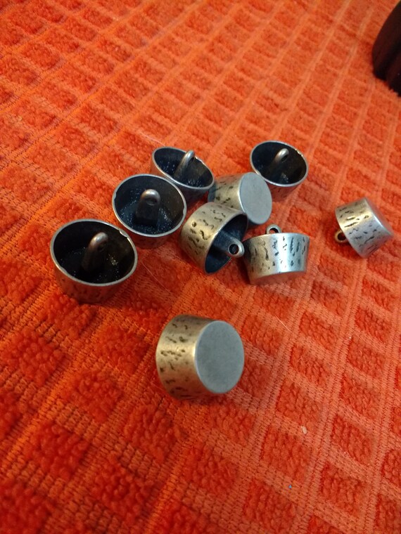 Set of 10 metal cork buttons Etsy
