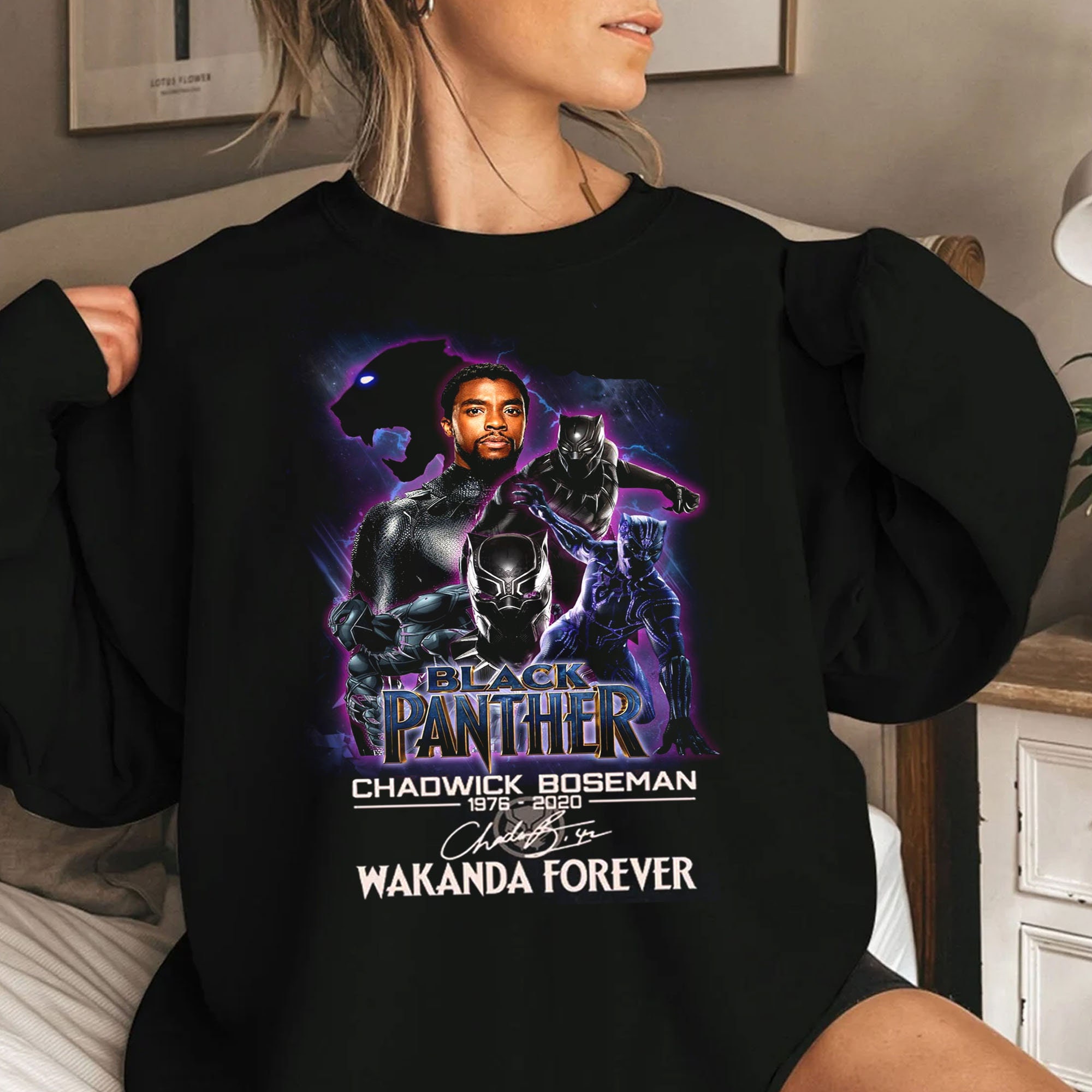 Discover Black Panther Wakanda Forever Shirt, In Memories Of Chadwick Boseman Sweatshirt
