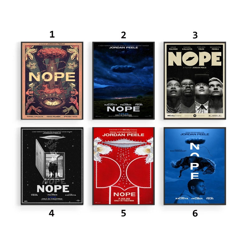 NOPE Movie Poster Nope 2022 Movie Poster Nope Jordan Peele Etsy Israel