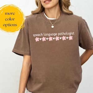 Comfort Colors® SLP Shirt, Gift for Speech Pathologist, Minimal Unisex Crewneck, Future Speech Therapist Team Tee, SLPA Tee Speech Therapy