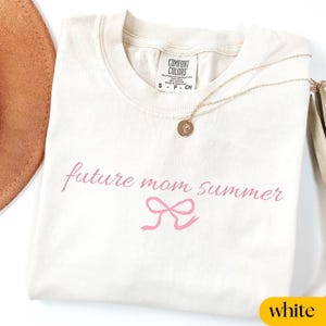 Comfort Colors® Pregnant Girl Summer T-Shirt, Pregnancy Announcement Shirt, Baby Shower Shirt, Cute Future Mom Long Sleeve Tee, New Mom Gift
