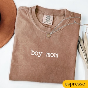 Comfort Colors® Boy Mom Shirt, Mom of Boys Shirt, Cute Mom Life Tee, Mother&#39;s Day Gift, Mama of Boys Shirt, Boy Mom Graphic Shirt for Women