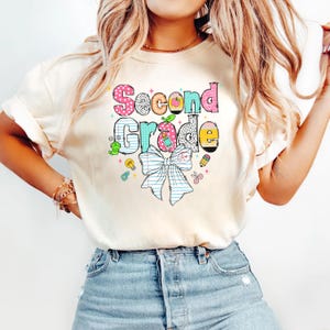 Comfort Colors® Back To School Second Grade Teacher Shirt, 2nd Grade Teacher Shirt, 2nd Grade T-Shirt, Second Grade Tee, Elementary School