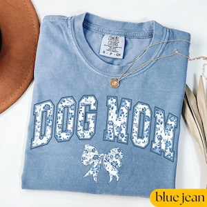 Comfort Colors® Dog Mom Shirt, Floral Dog Mom Tee, Dog Lover T-shirt, Gift For Dog Moms, New Dog Mom, Retro Pet Shirt, Fur Mama Sweasthirt