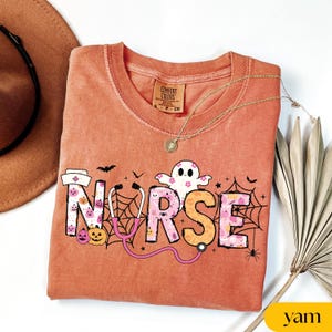 Comfort Colors® Halloween Nurse Shirt, Boo Boo Nurse, Nurse Gift For Women, Spooky Season Shirt, Spooky Nurse Sweatshirt, Nurse Long Sleeve