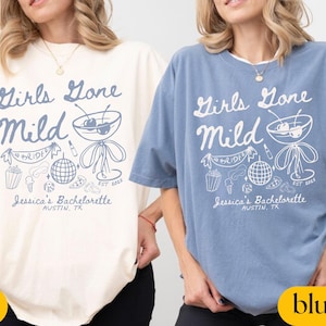 Comfort Colors® Custom Bachelorette Party Shirts, Girls Gone Mild Sweatshirts, Bachelorette Spa, Bachelorette Girls Night, Bach Bridesmaid