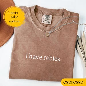 Comfort Colors® I Have Rabies Shirt, Funny Humor Shirt, Sarcasm Shirt, Unhinged Meme Shirt, Weird Dark Humor Shirt, Sarcastic Womens T-shirt