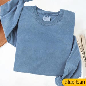 Comfort Colors®  Long Sleeve Shirt, Blank Comfort Colors Long Sleeve For Men Or Women, 100% Cotton Shirt, Garment Dyed Vintage Long Sleeve