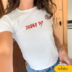 Funny Drunk Af Baby Tee, Night Club Shirt, Drunk Girlfriend Tee, Gift For Drink Lovers, Funny Beer Crop Top, Party Wear Shirt for Parties