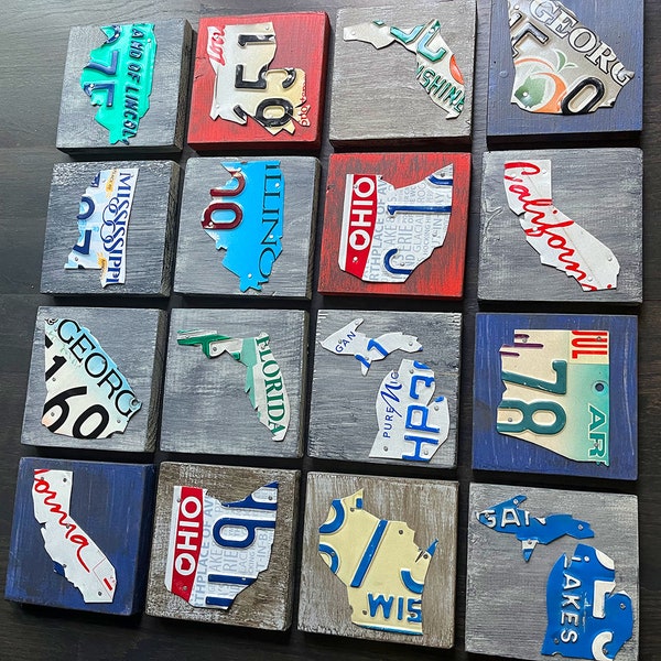 License Plate State Map Super Minis