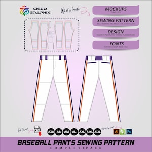Mens Baseball Pants Sewing Pattern | XS-2XL (PDF)