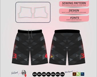 Women Basketball Shorts Sewing Pattern PDF | Sports Shorts Template | Complete Pack