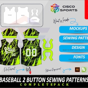 DIY Baseball Jersey Pattern for the Sporty Seamstress - Includes Mockup & Design | Instant Download