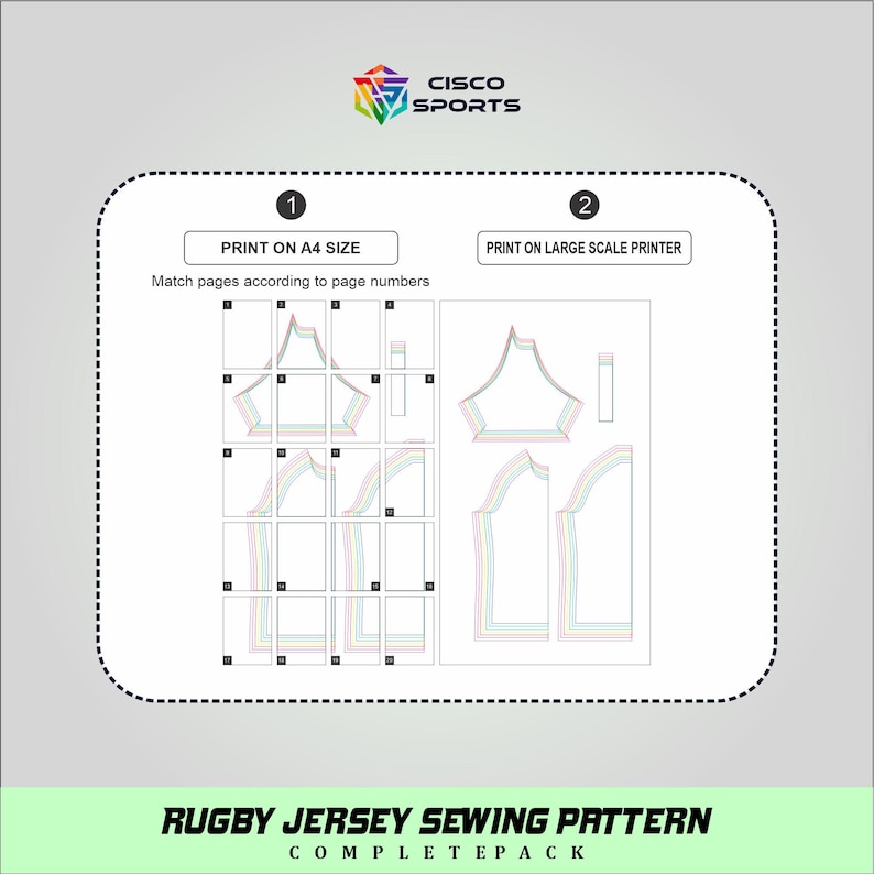 Cool Rugby Patterns Rugby Jersey Sewing Pattern PDF Sports Shirt Template Mockup Design ...