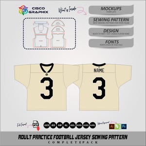 Naaipatroon voetbaltrainingjersey heren • V-hals PDF sportuniform