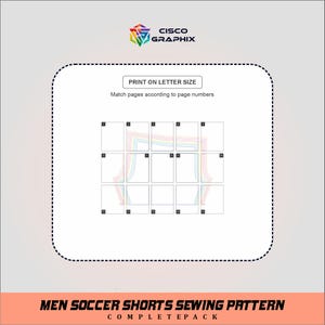 Men’s Soccer Shorts Sewing Pattern – Digital PDF + Mockup Templates – Sportswear DIY image 5