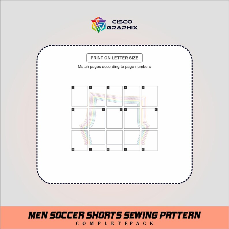 Men’s Soccer Shorts Sewing Pattern – Digital PDF + Mockup Templates – Sportswear DIY image 5