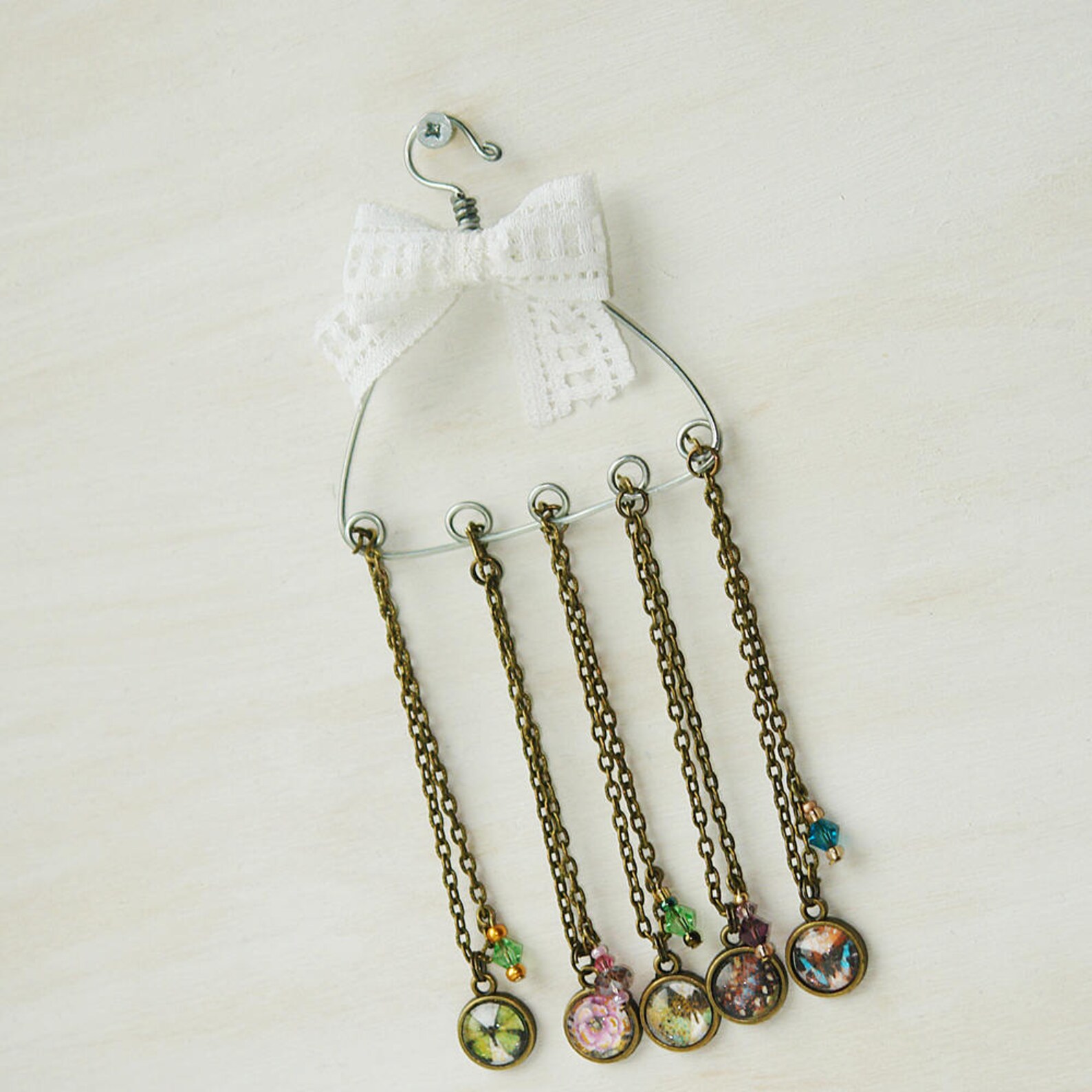 Doll wire hanger with bow Dolls jewelry organizer MH Blythe Etsy