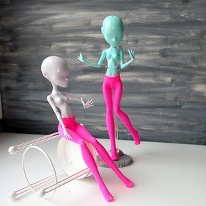 Monster H Puppe Strumpfhosen, MH Strumpfhosen, EAH Strumpfhosen, Neon Pink Strumpfhosen, Neon Pink Strumpfhosen