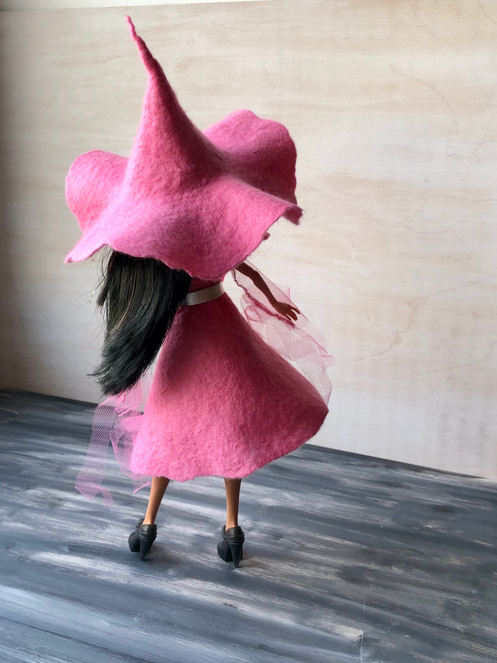 Halloween Costume for Doll Pink Witch Costume Dolls Witch | Etsy