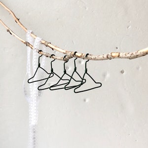Wire Hangers for Doll Clothes, MH, Blythe, EAH And Other Similar Size Dolls, Set of 5, Dark Green