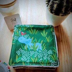 手作りの洗えるワイプ - 12x12cm - 綿と竹繊維