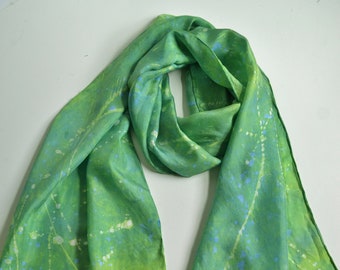 paint splatter  green scarf